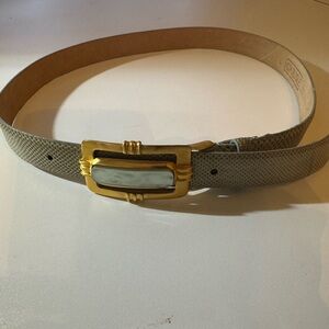 Carlisle Textured turquoise green Belt with Gold Buckle
